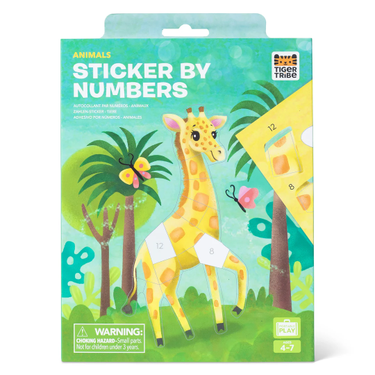 Tiger tribe Stickers by numbers Animals