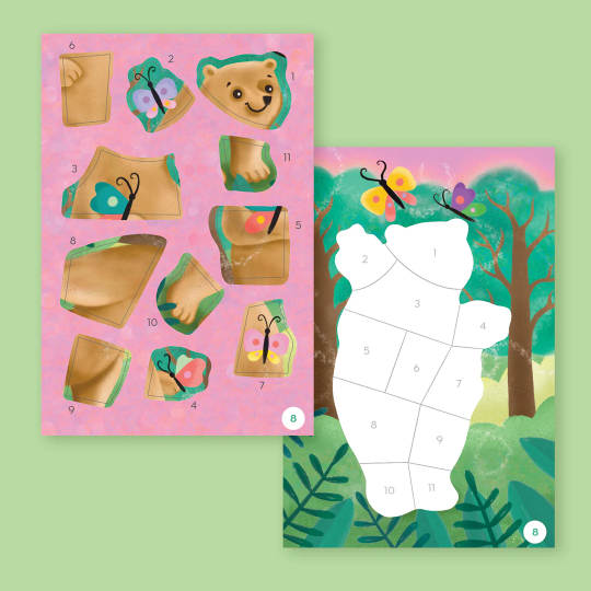 Tiger tribe Stickers by numbers Animals