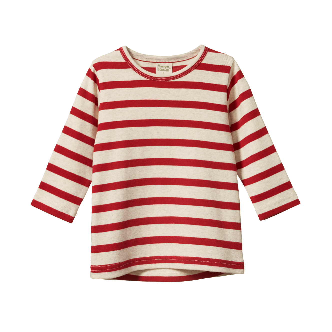 Nature Baby Long Sleeve River Tee in Red Sailor Stripe
