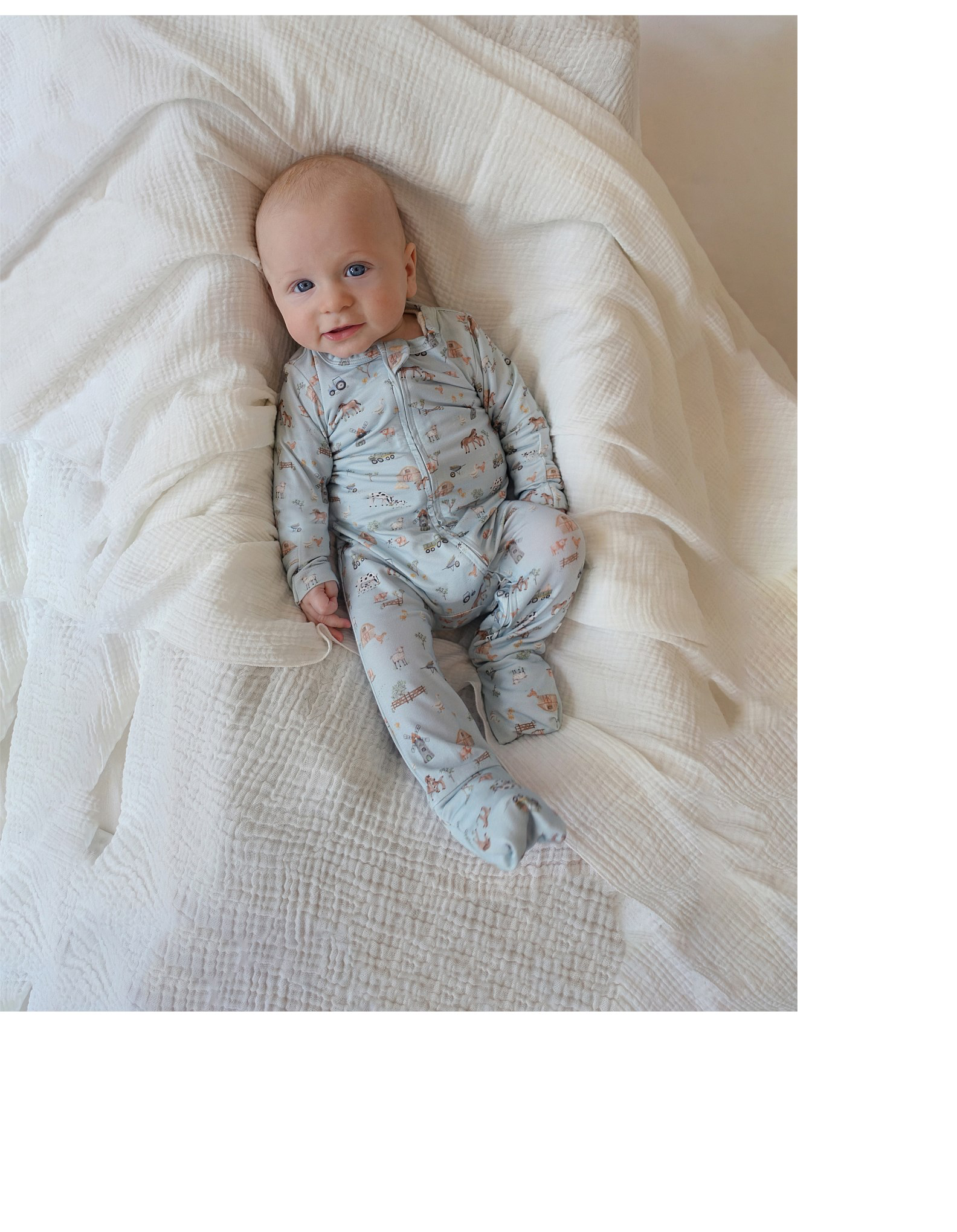 BEBE FARM ECOCOSY LS ZIPSUIT