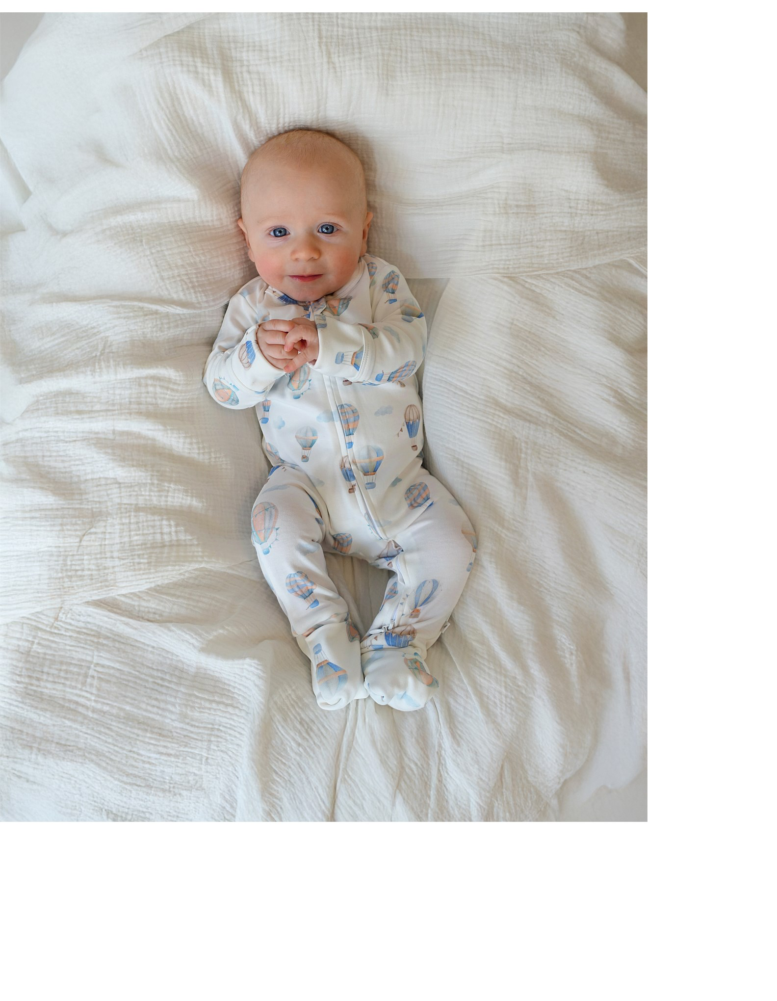 Bebe SKY HIGH ORGANIC LS ZIPSUIT