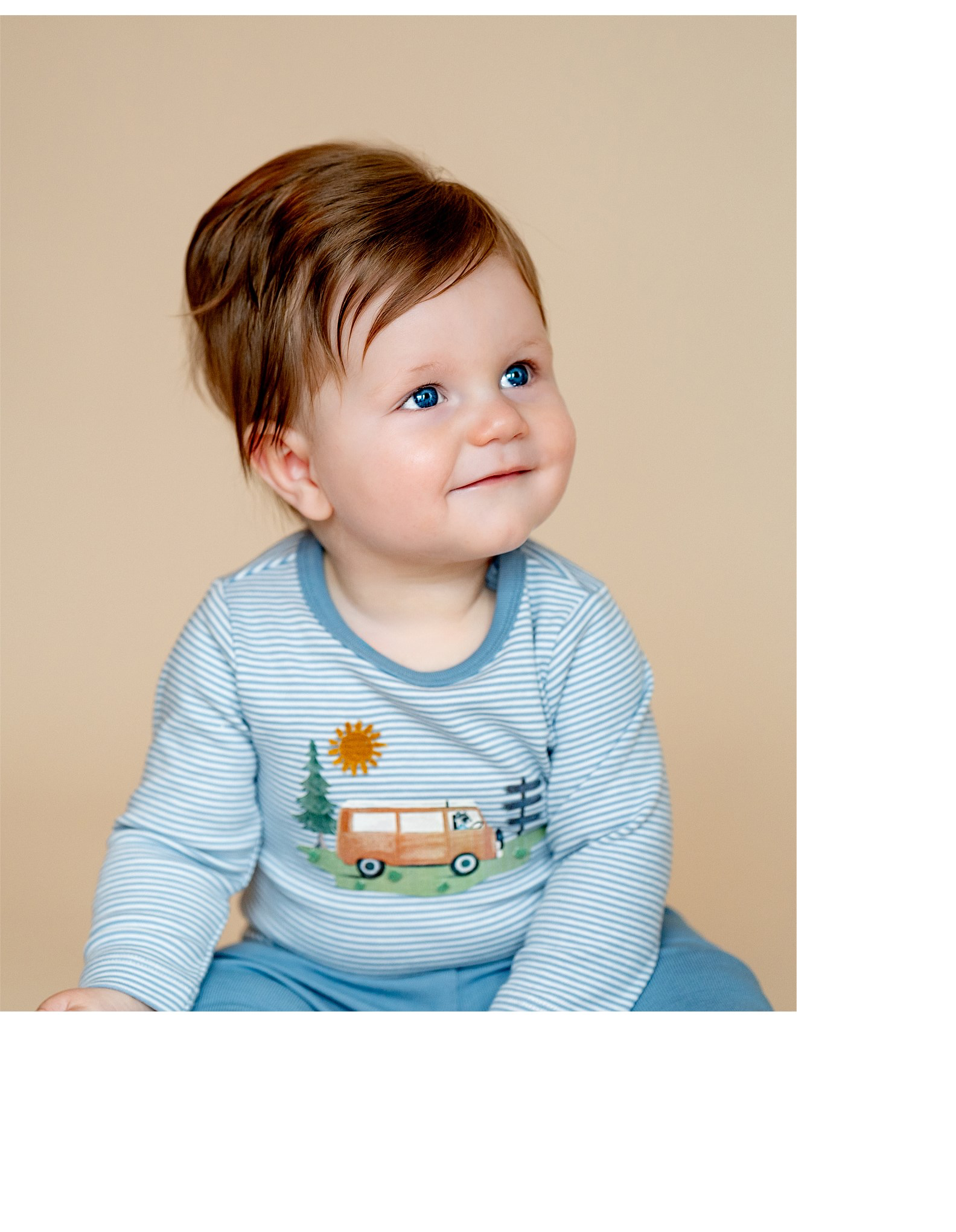 BEBE ALVIN ORGANIC STRIPE LS BODYSUIT