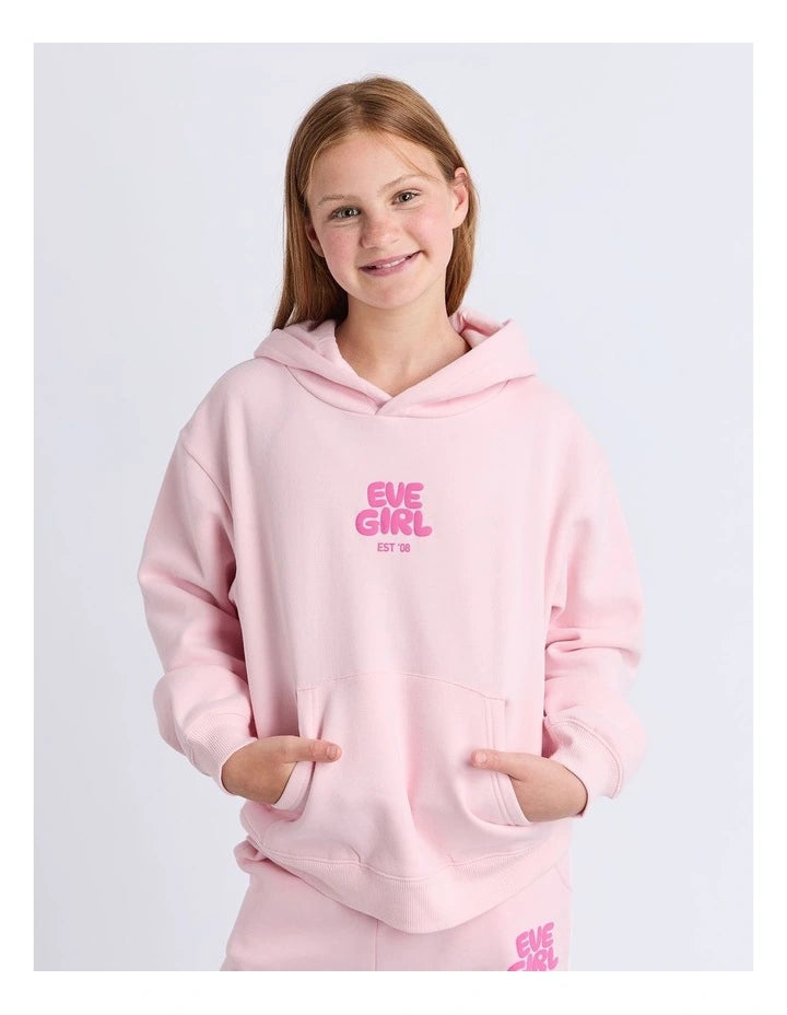 Eve Girl Sports Club Hoodie in Pale Pink