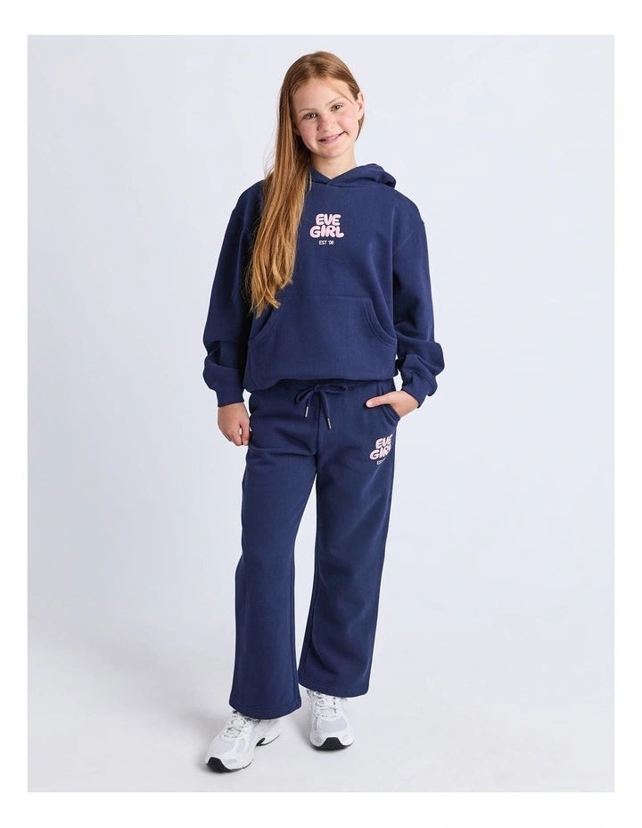 Eve Girl Sports Club Flare Track Pant in Navy