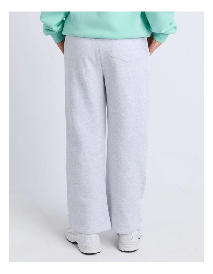 Eve Girl Sports Club Flare Track Pant in Snow Marle