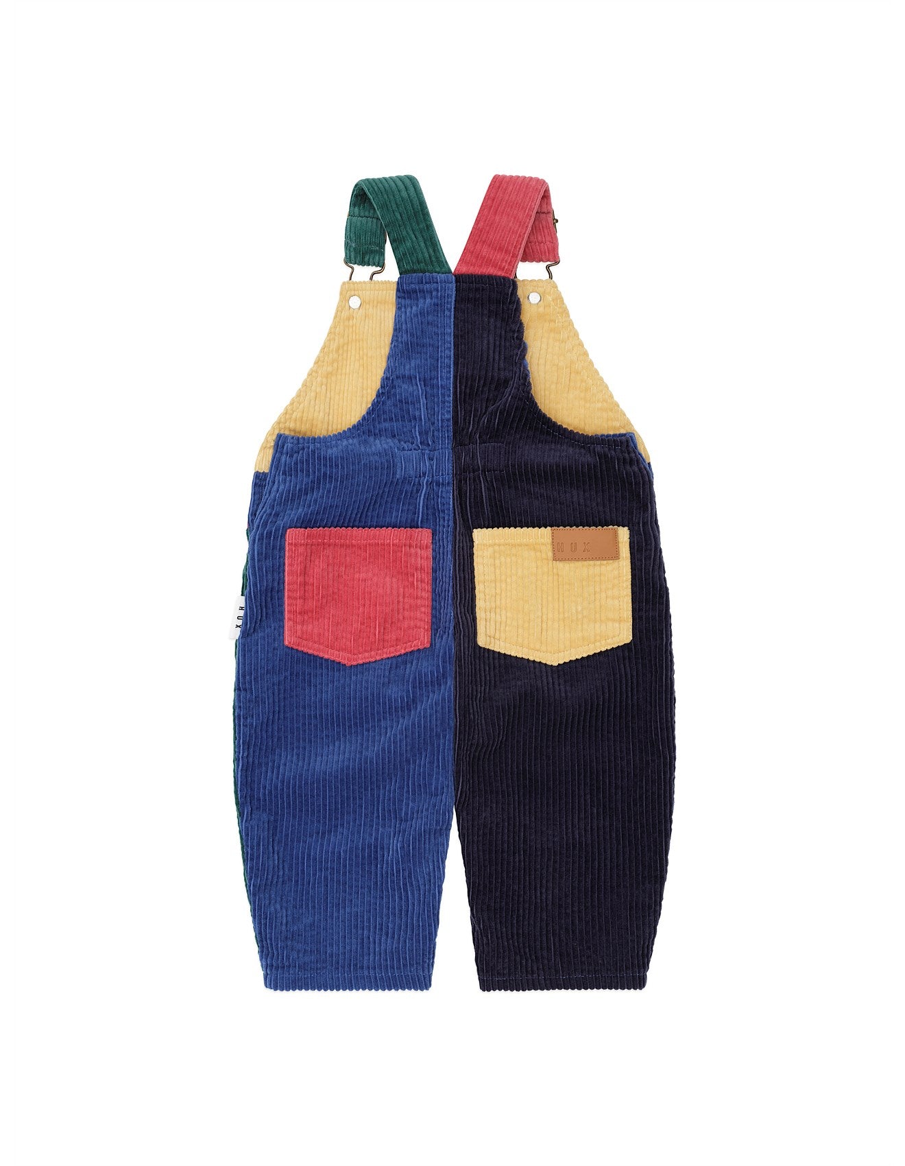 Huxbaby colour block cord overalls