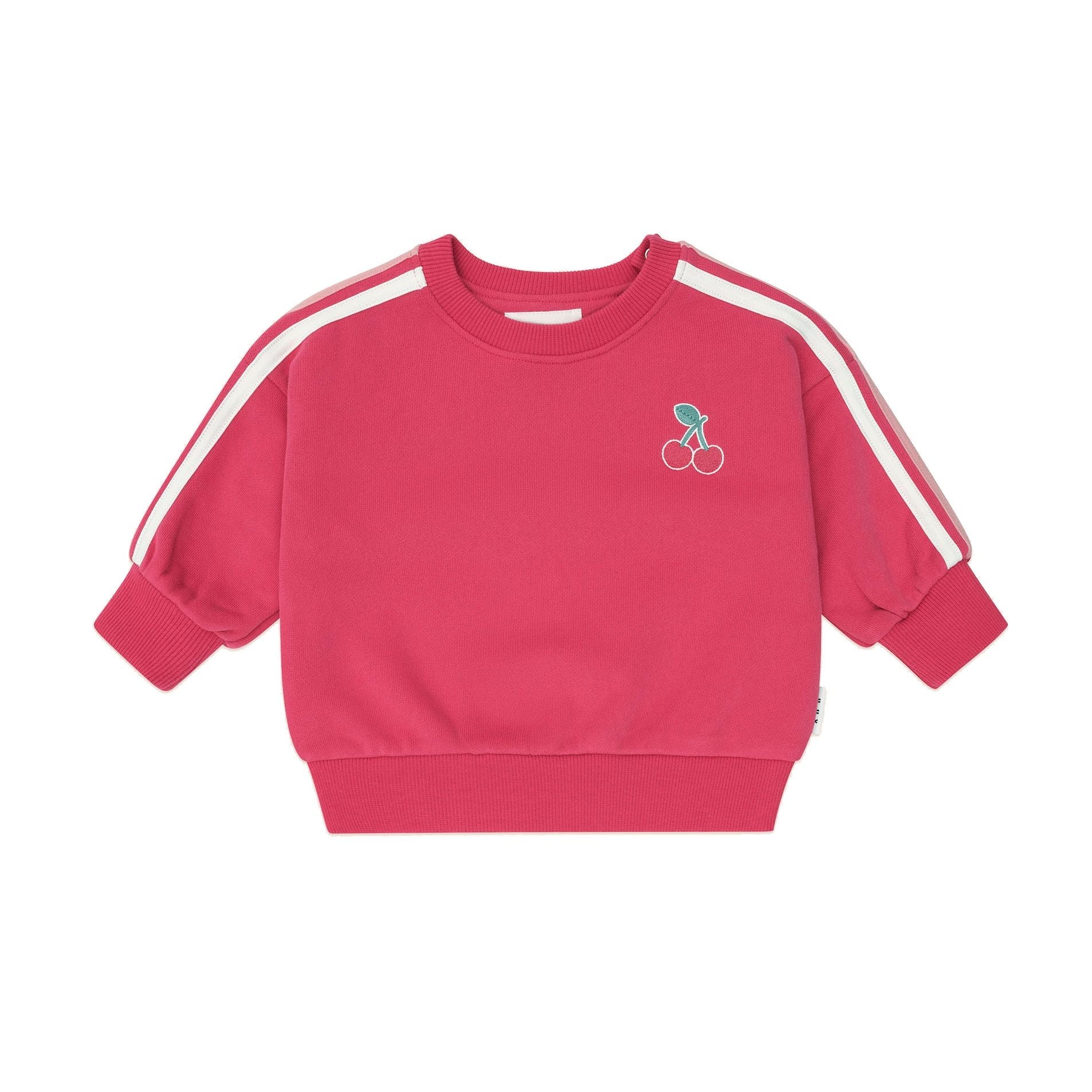 Huxbaby Cherry racer stripe sweatshirt