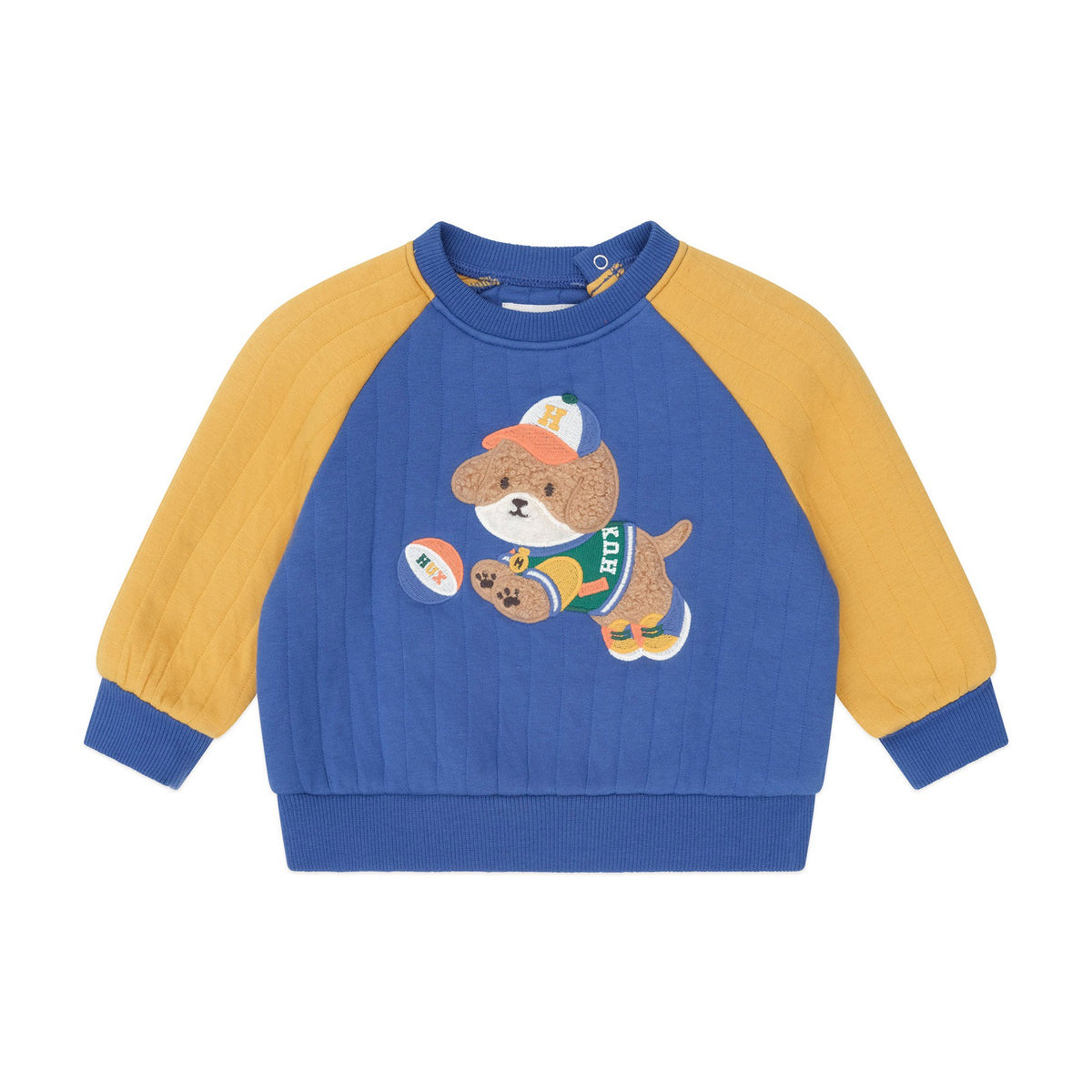 Huxbaby basketball doggy quilted sweatshirt