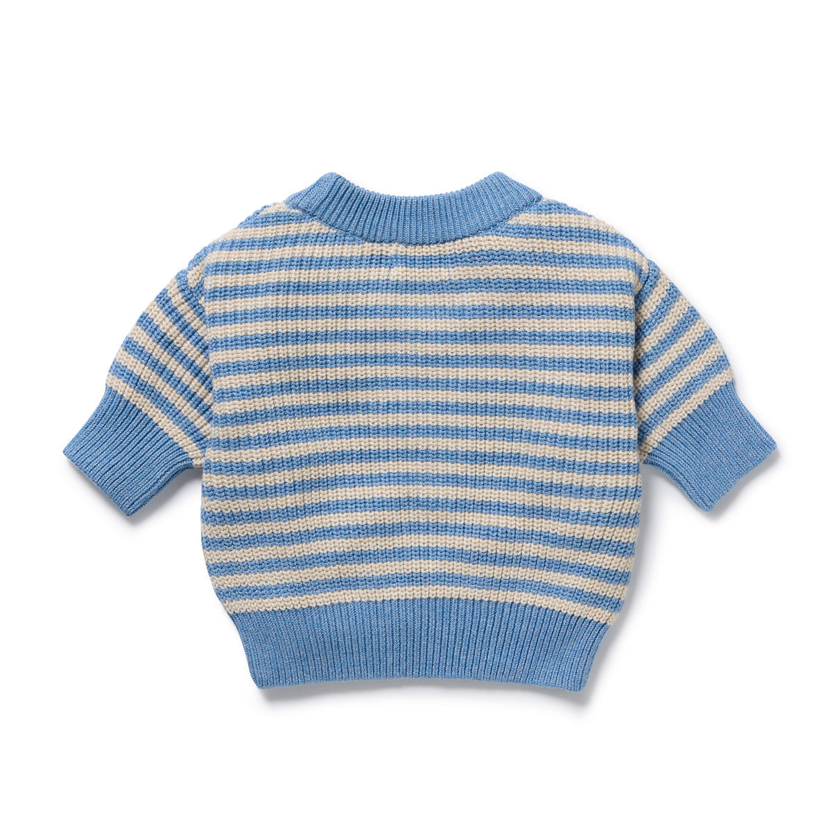 Wilson & Frenchy organic knitted stripe jumper in frosted blue