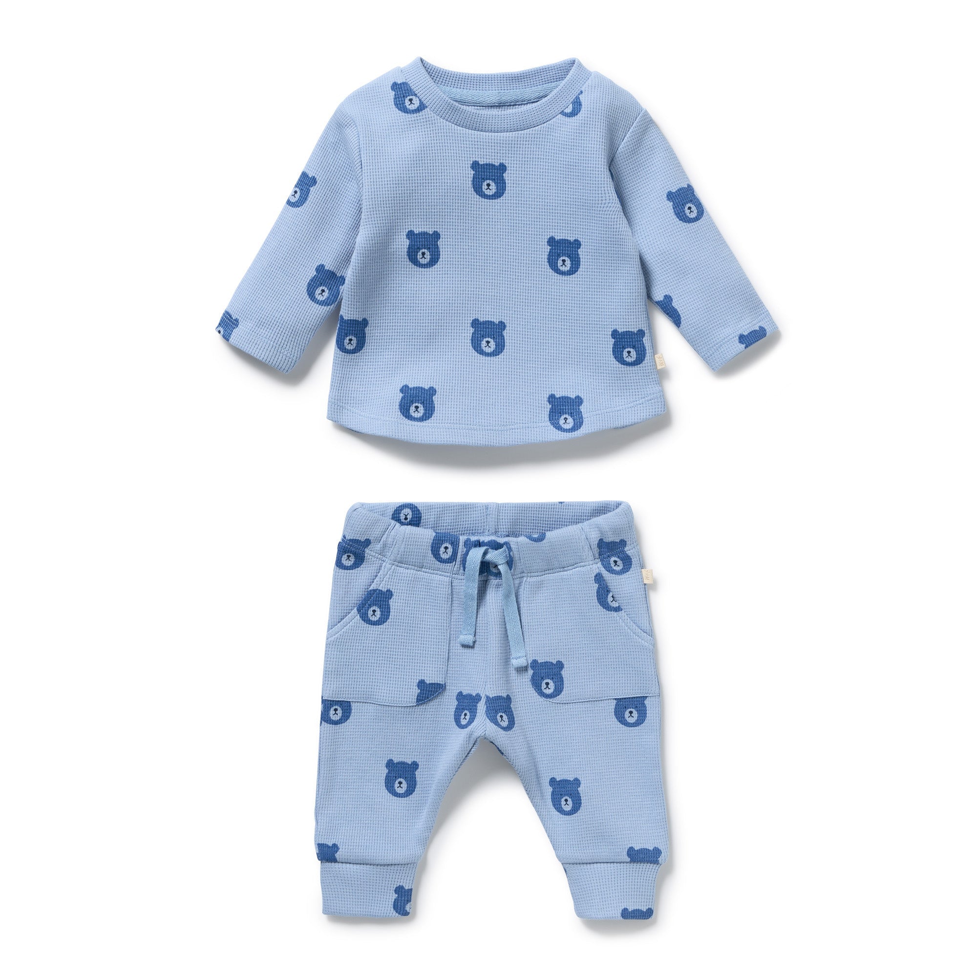 Wilson & Frenchy organic waffle set in bear hugs