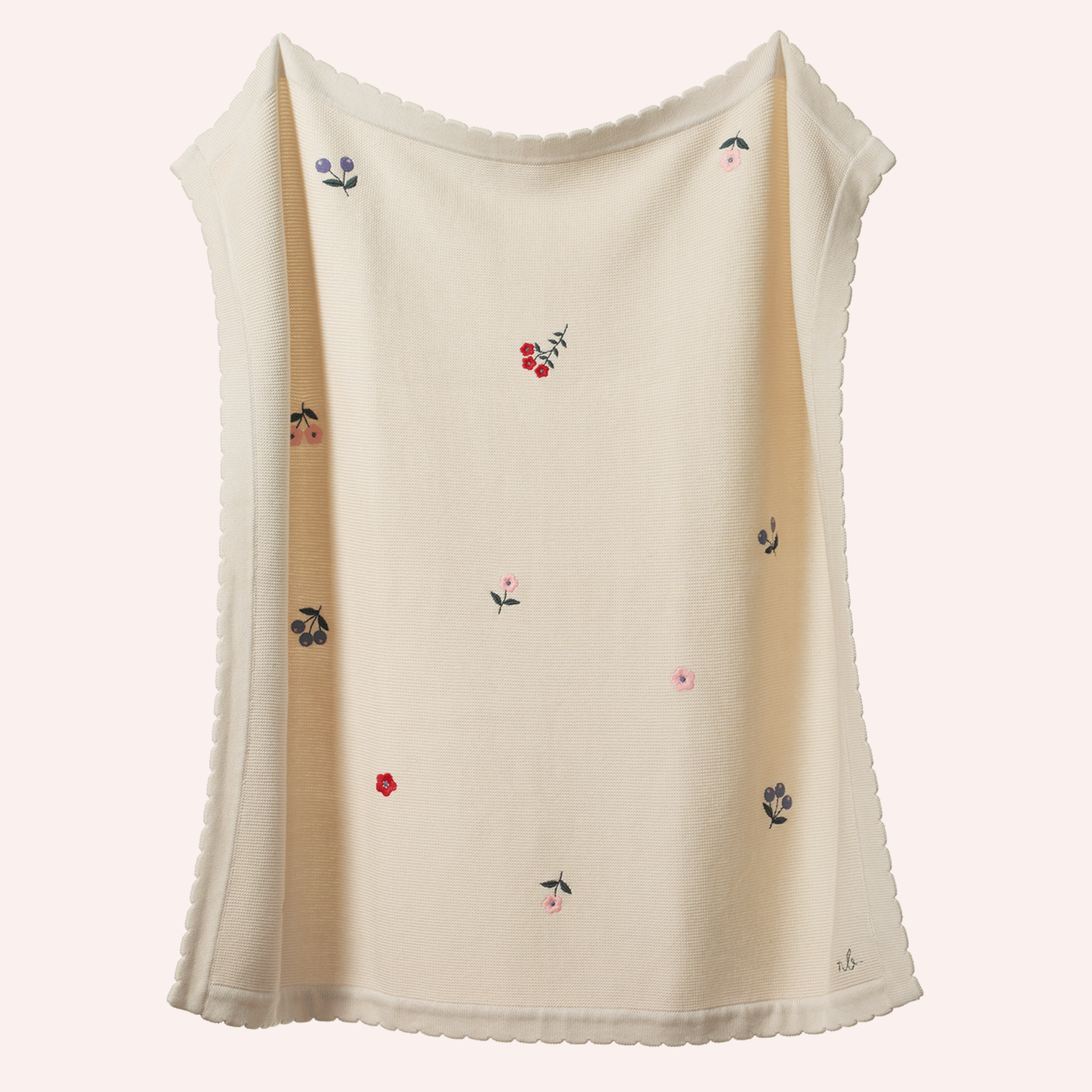 Nature Baby Fern Blanket in Berry Garden