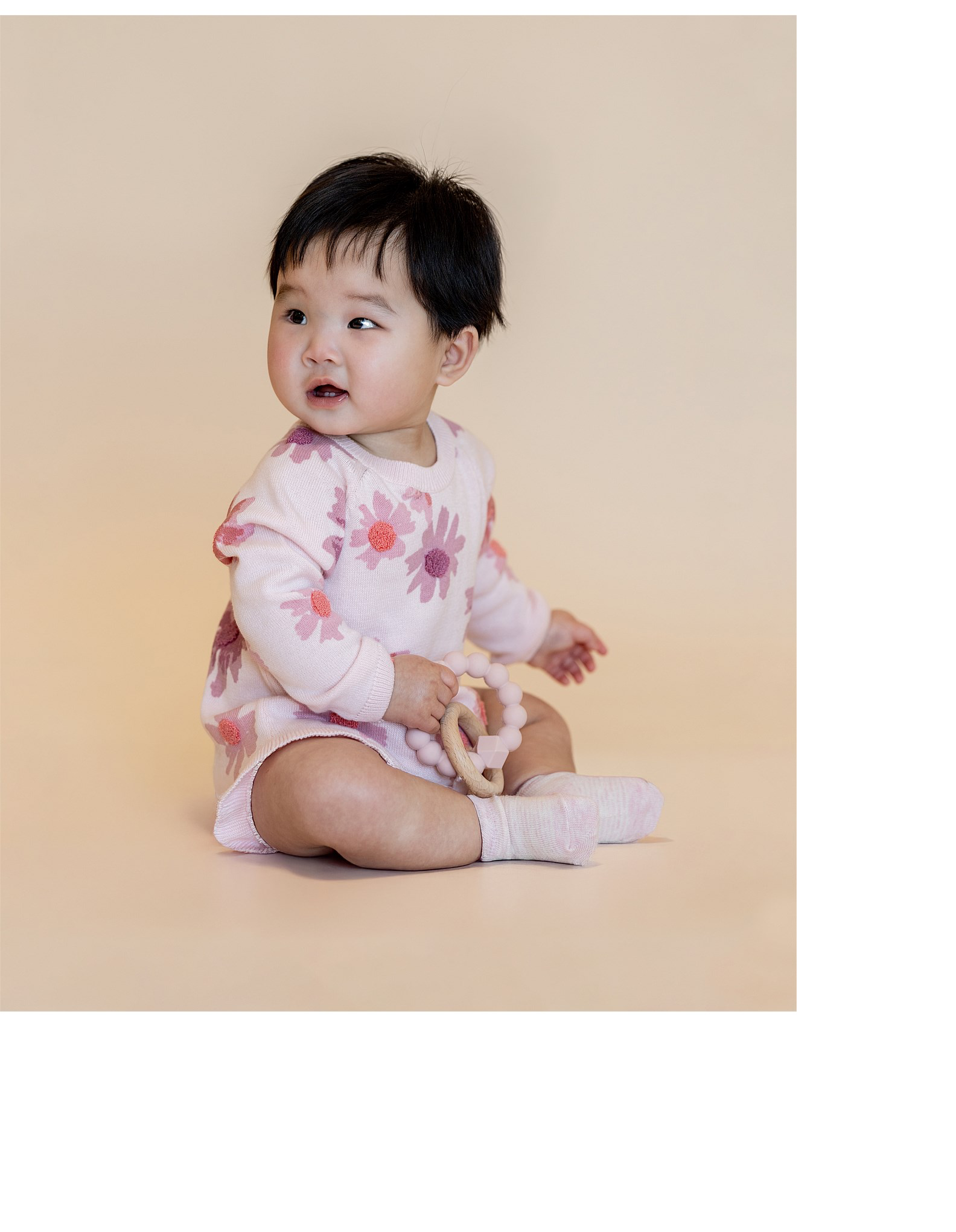 BEBE ORCHARD BLOOM ORGANIC KNITTED BODYSUIT