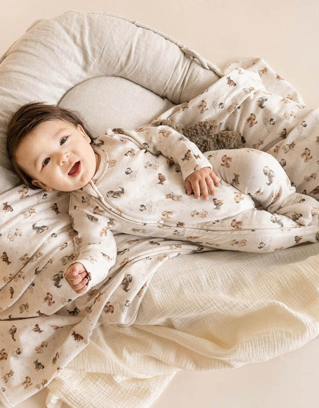 BEBE OTTO ORGANIC LS ZIPSUIT