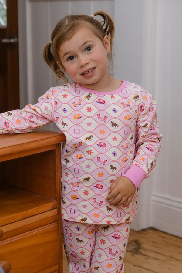 Milky Long Sleeve Pyjamas in Rodeo Dreams