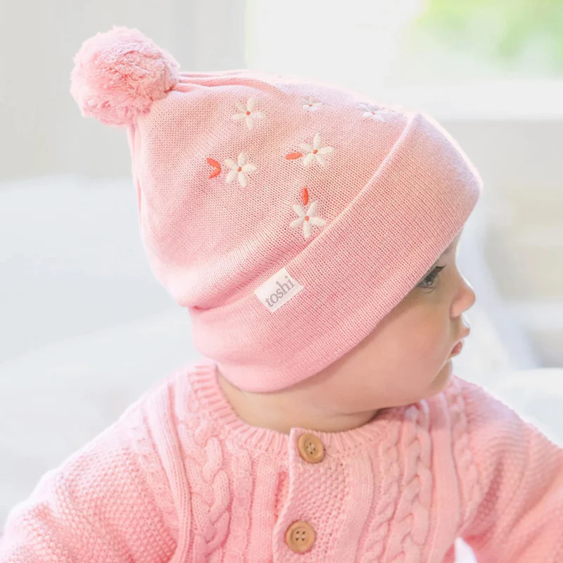 Organic beanie mystical jasmine rose