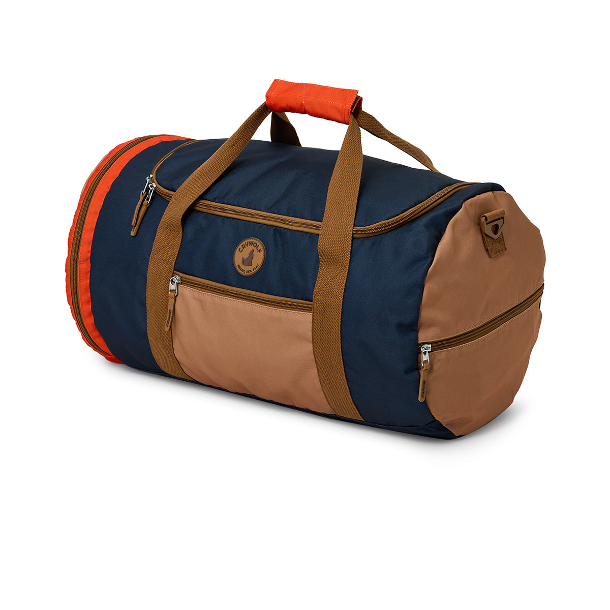 Crywolf packable duffel in ash colourblock