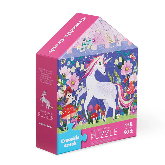 Crocodile Creek Flat House Puzzle 50pcs Unicorn Castle