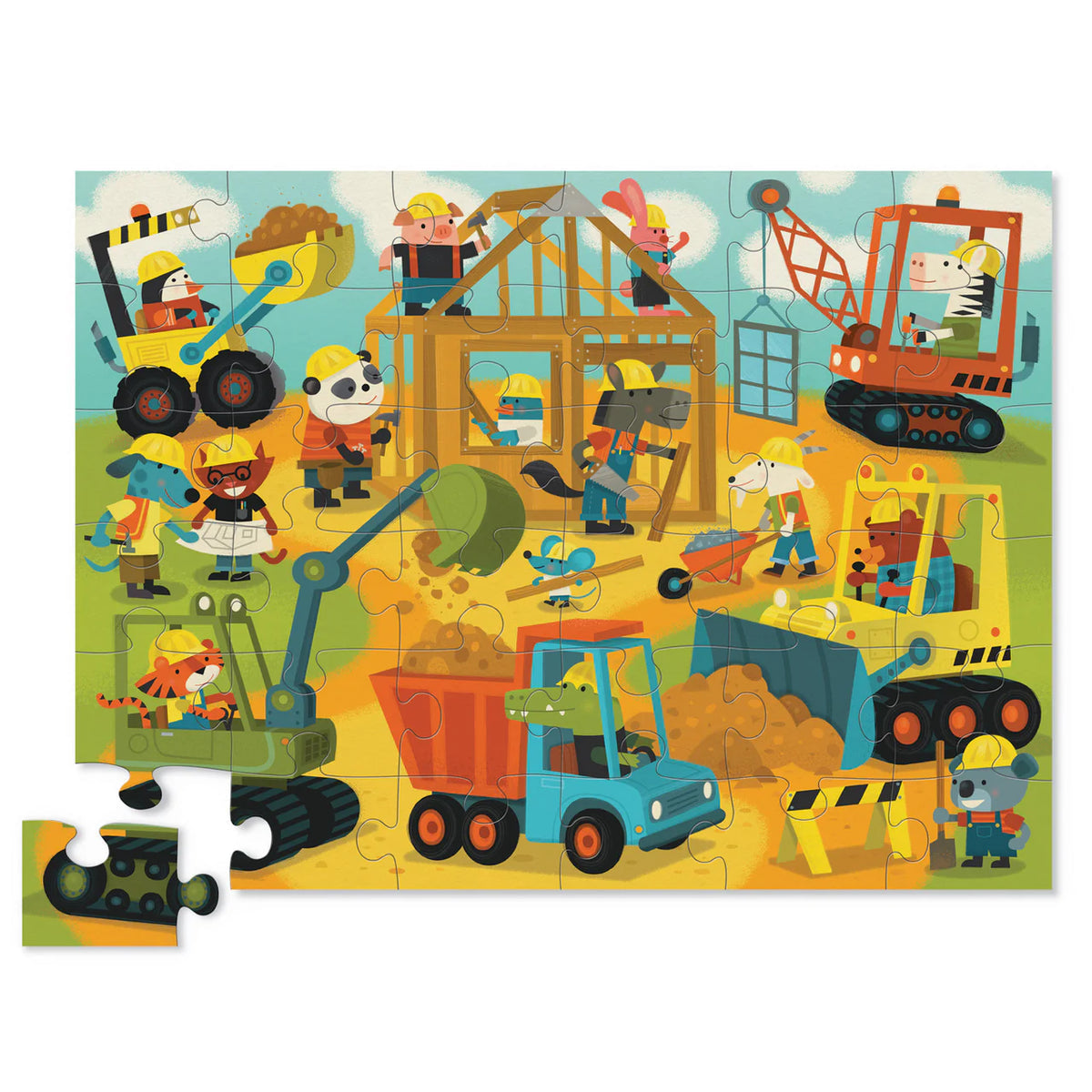 Crocodile Creek Classic Floor 36pc Puzzle - Busy Builders