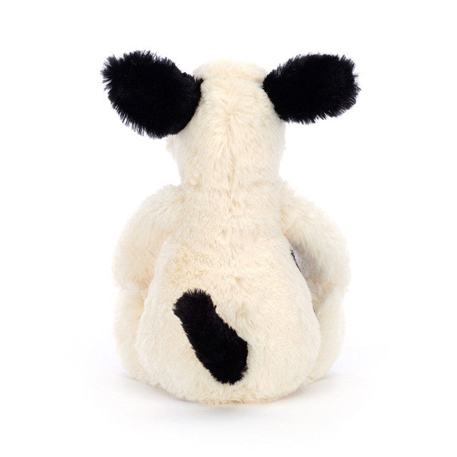 Jellycat Small Bashful Black & Cream Puppy in Cream