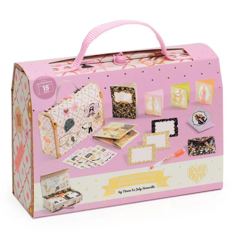 Djeco Tinou stationery case fashion themed