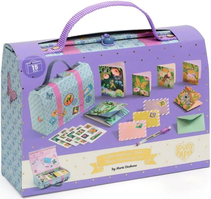 Djeco Marie stationery case garden themed