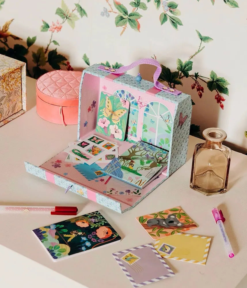Djeco Marie stationery case garden themed