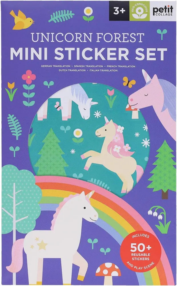 Petit Collage Unicorn Forest Mini Sticker Set