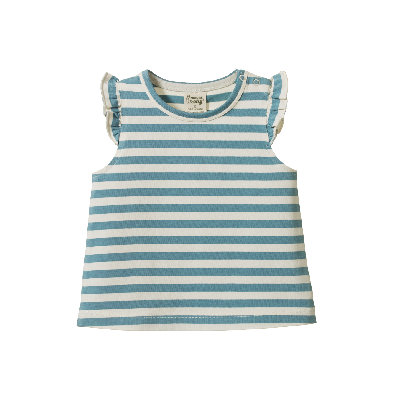 Nature Baby Fleur Tee Mineral Sea Stripe