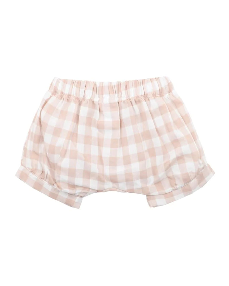 Bebe quinn check shorts in brown