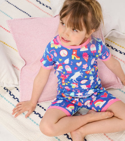 Hatley groovy doodle short pajama set