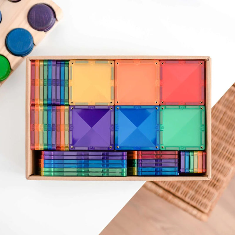 Connetix Magnetic Tiles 102 Pc Rainbow Creative Pack