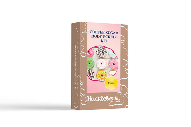 Huckleberry make your own coffee sugar scrub kit - iced donuts