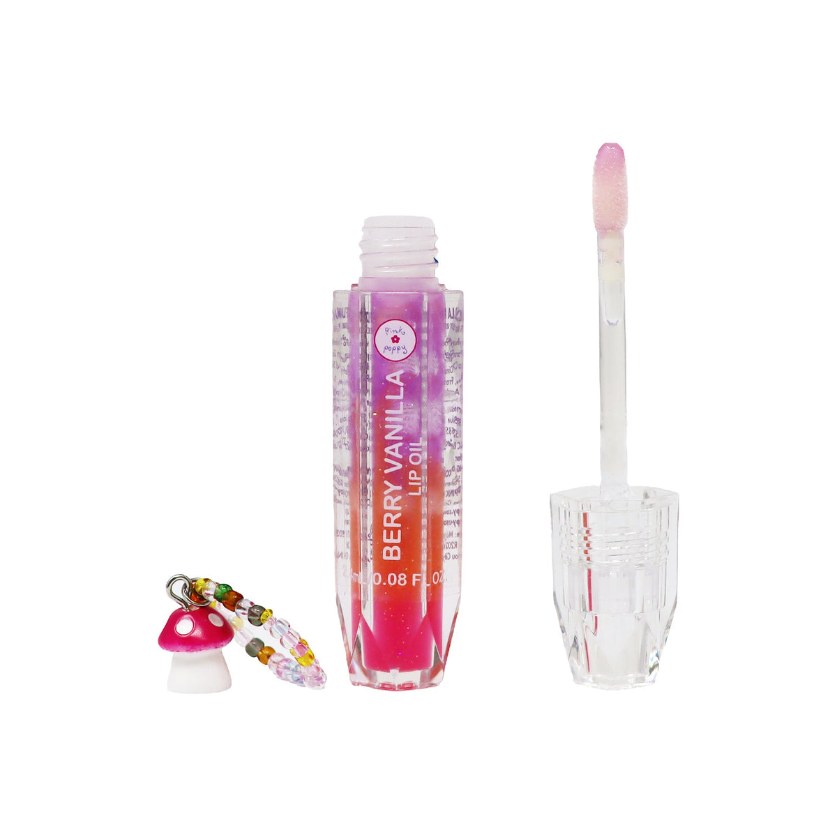 Pink Poppy Scented Lip Oil with Ring