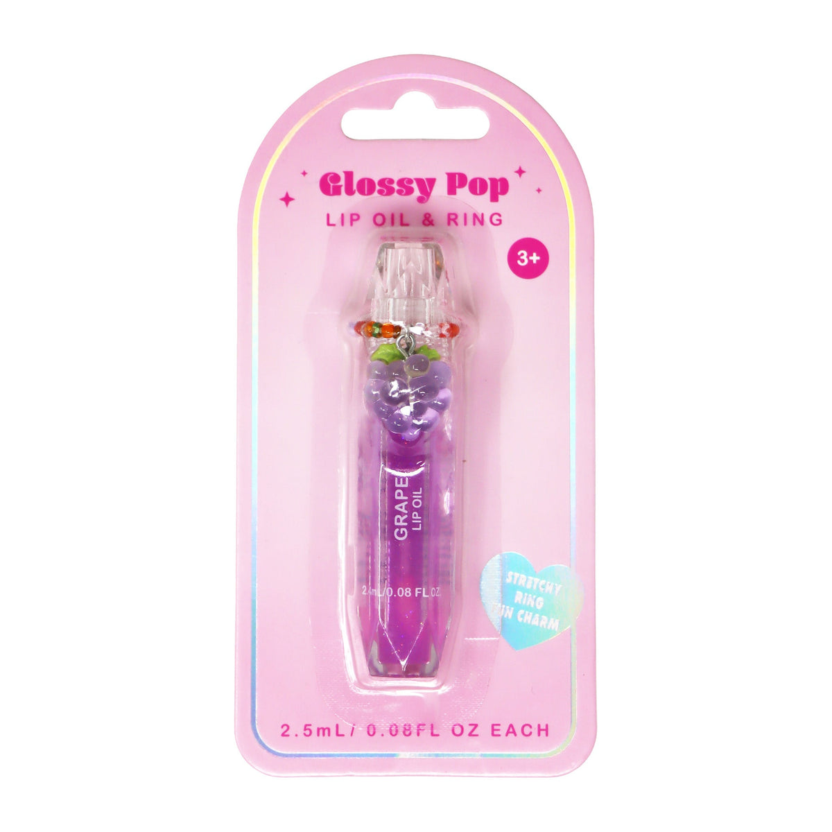 Pink Poppy Scented Lip Oil with Ring