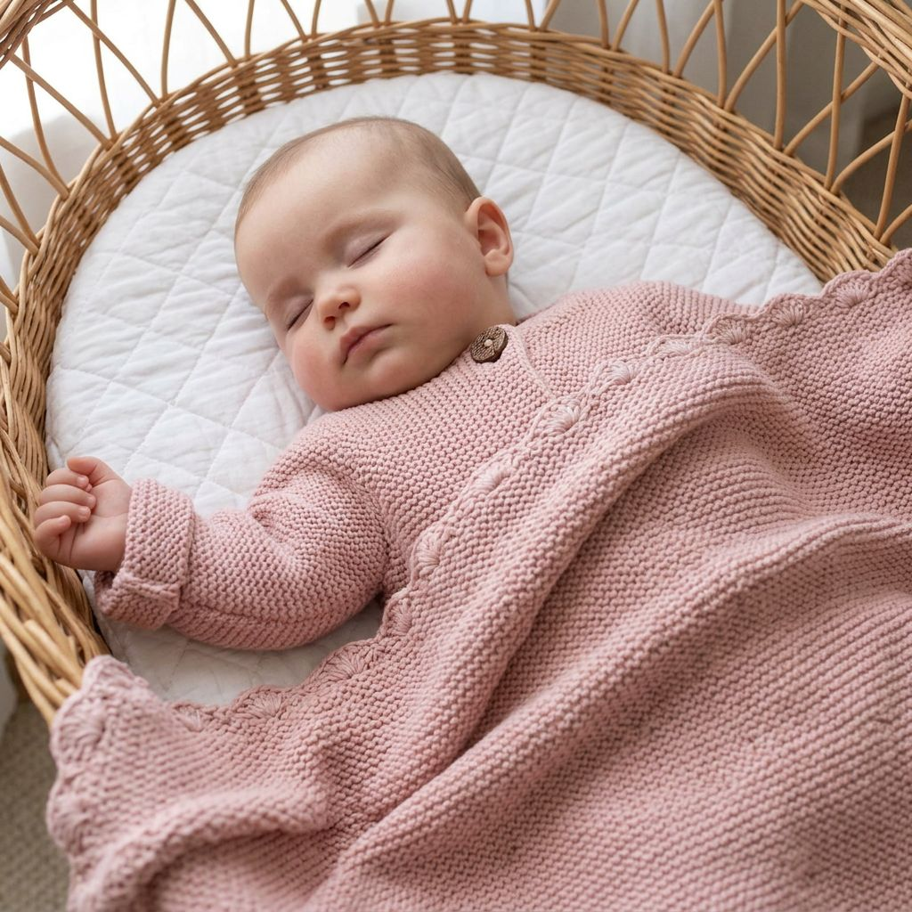 Alimrose Knit Baby Jacket Petal - lifestyle