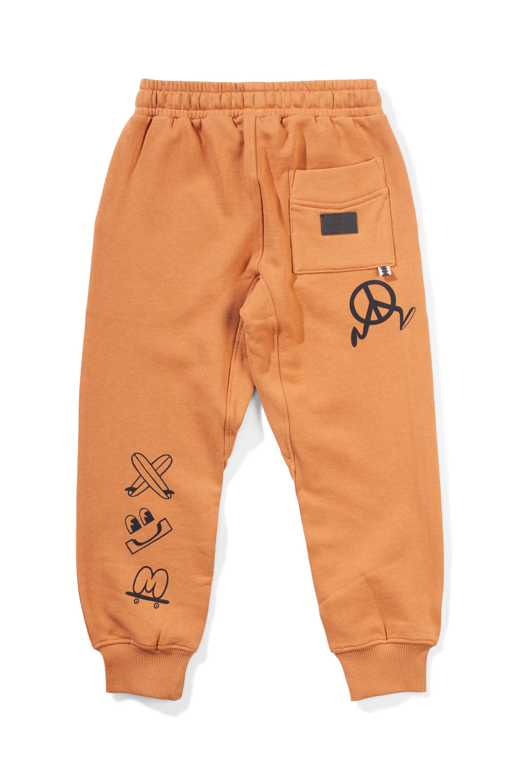 Munster Kids lessgo trackpant Almond in orange