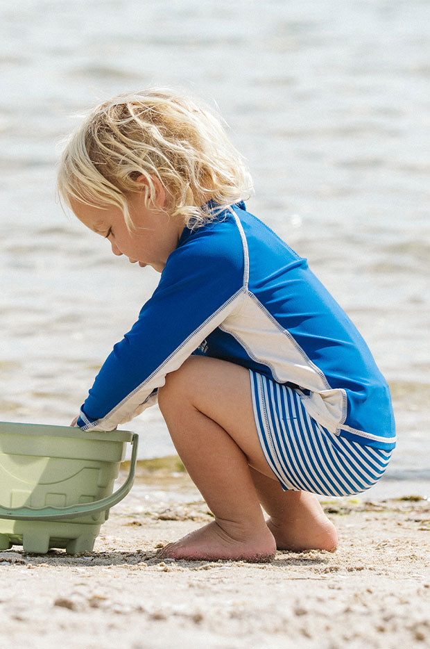 Minihaha Bodhi LS Rashie & Trunk Set - Nautical Blue