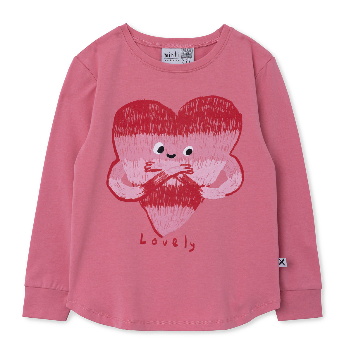 Minti lovely heart tee in pink