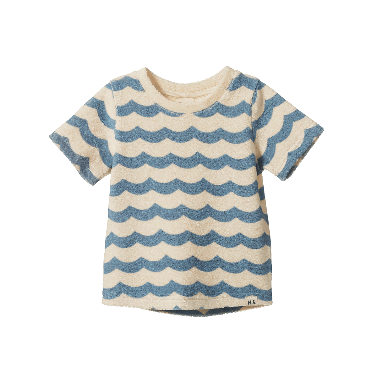 Nature Baby River Tee Terry - Waves Print