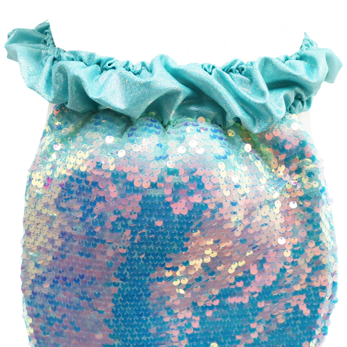 Pink Poppy Mermaid Blue Sequin Tail With Sound