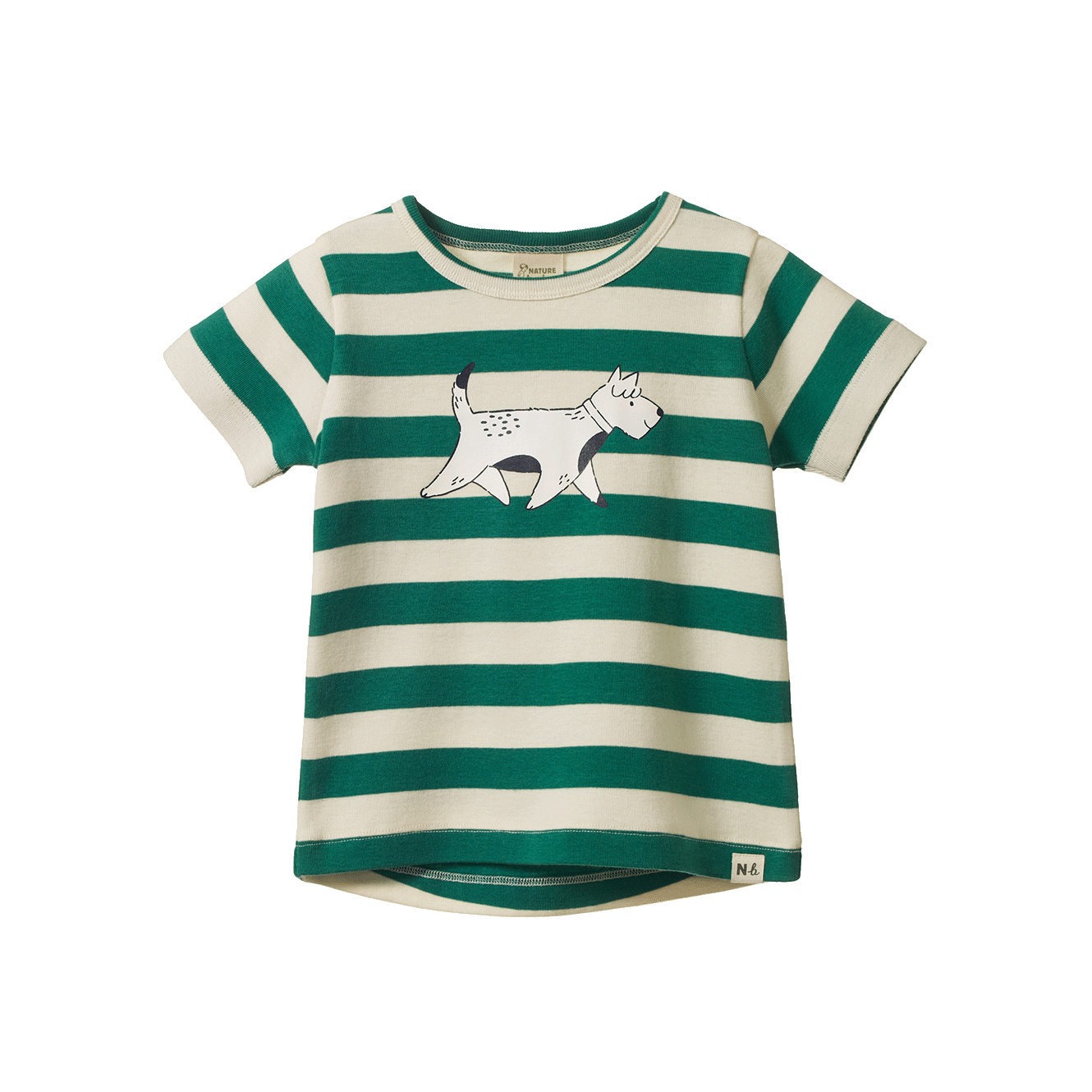 Nature Baby River Tee - Dog Walk Peppermint Print