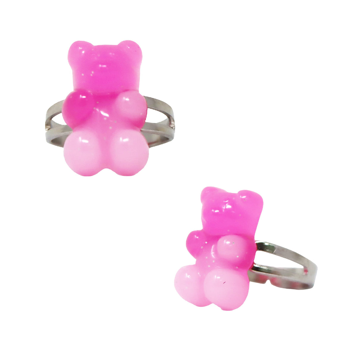 Pink Poppy Sparkly Girls Rings