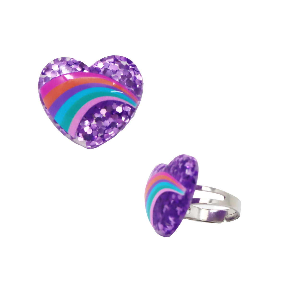 Pink Poppy Sparkly Girls Rings