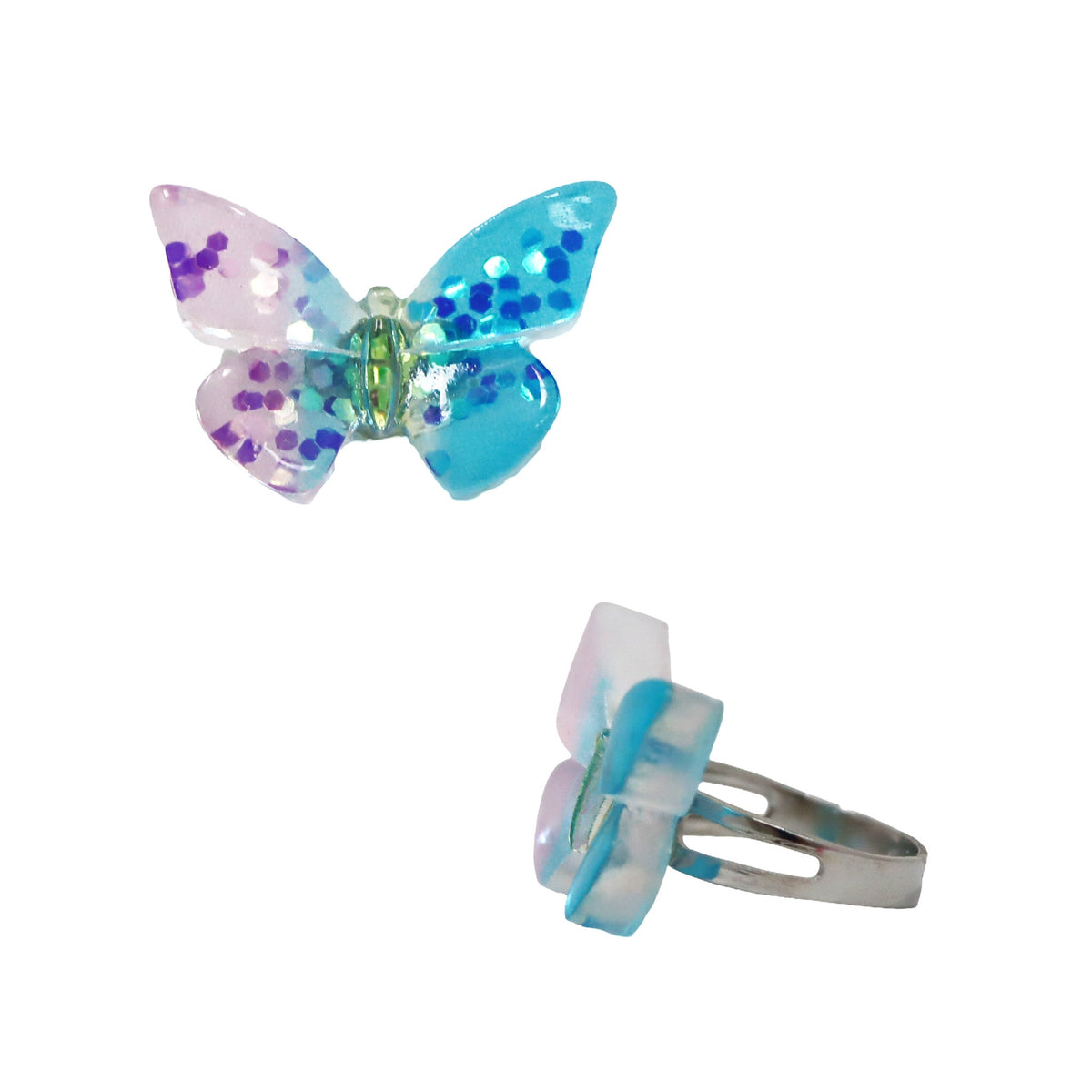 Pink Poppy Sparkly Girls Rings
