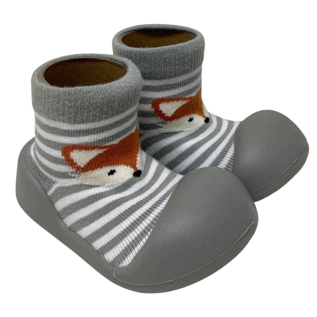 ES Kids Rubber Soled Socks - Fox Grey