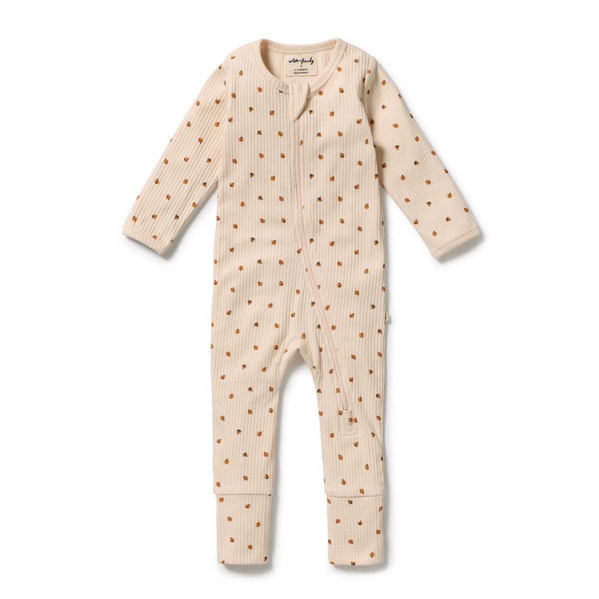 Wilson & Frenchy Little Lady Bugs Organic Zipsuit with Feet