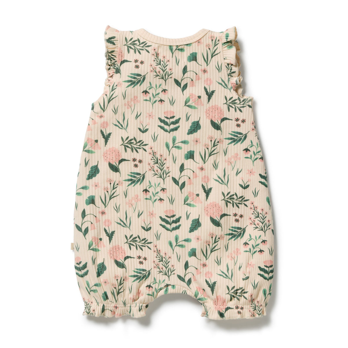 Wilson & Frenchy Sweet Bloom Organic Ruffle Zipsuit