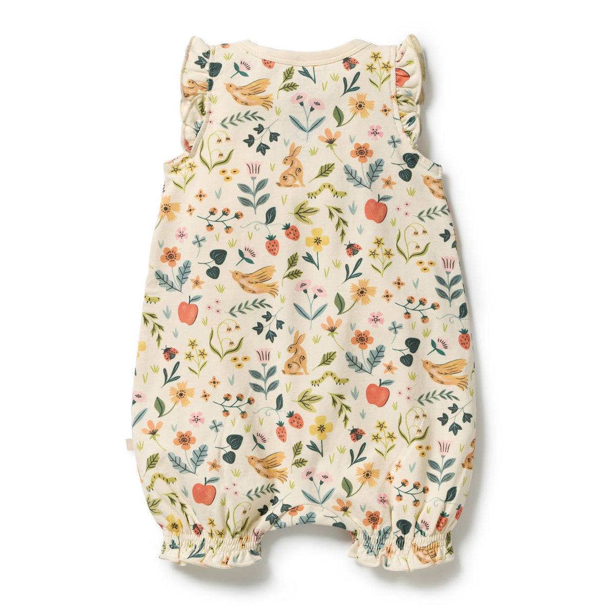 Wilson & Frenchy Summer Garden Organic Ruffle Zipsuit