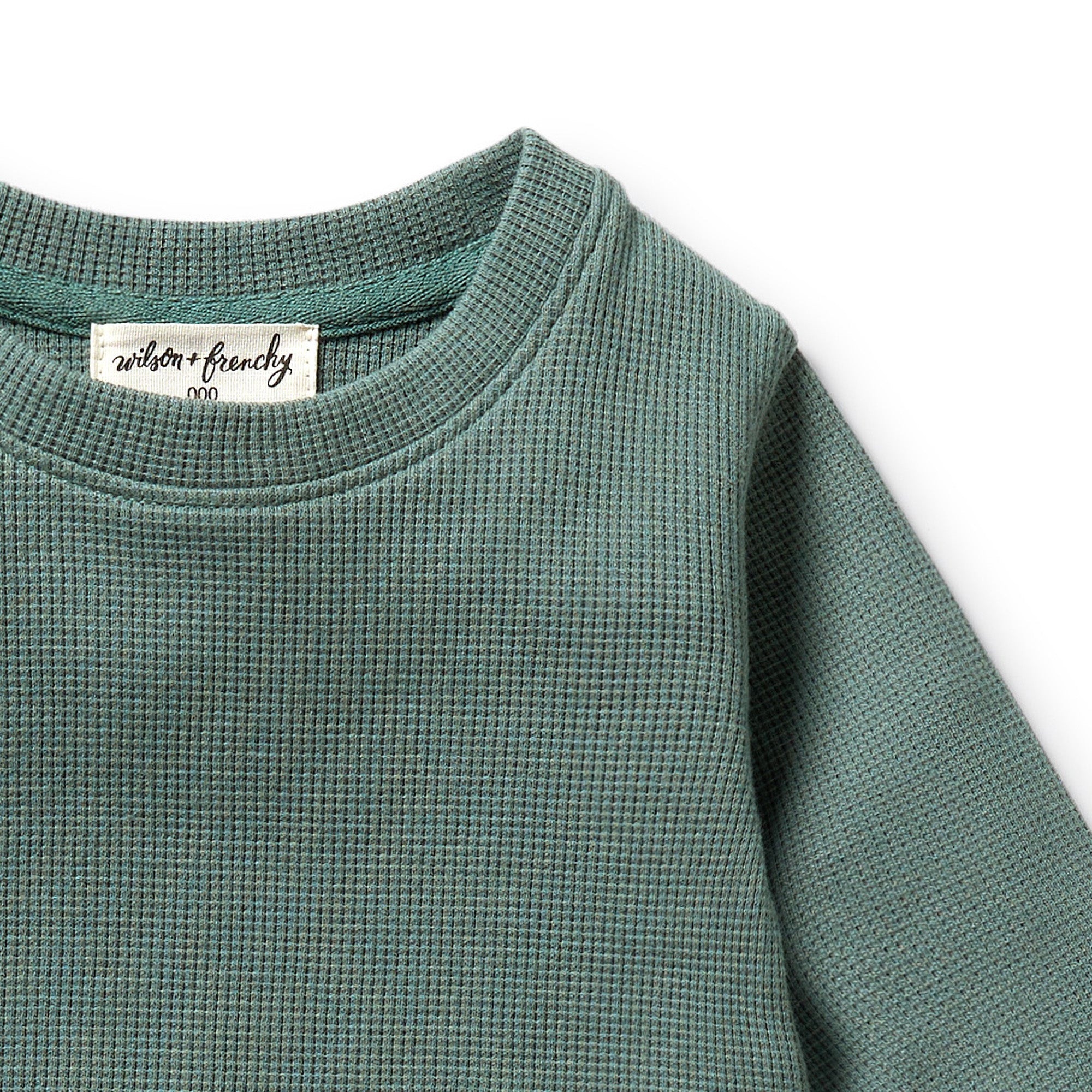 Wilson & Frenchy Organic Cotton Waffle Set in Pine Green