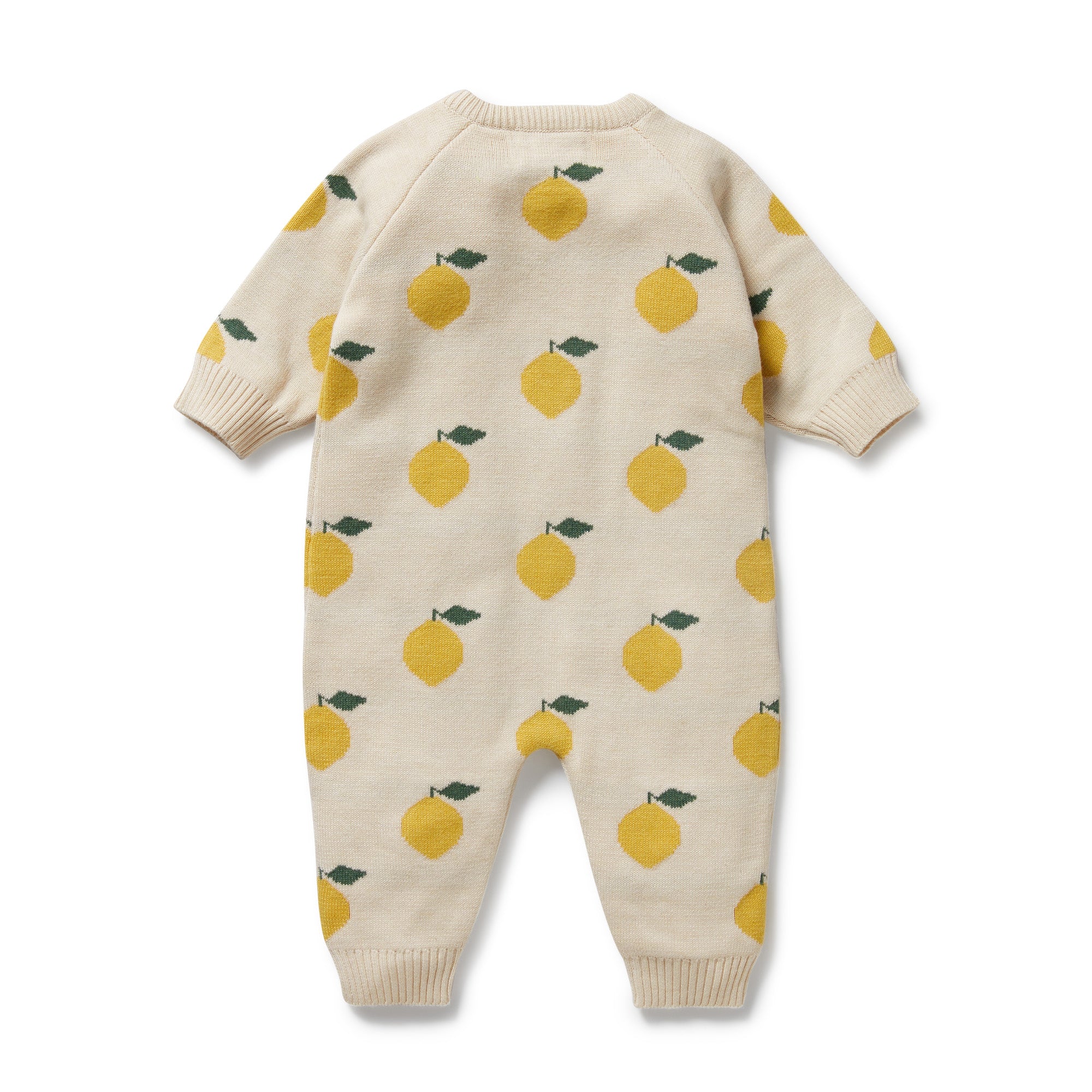 Wilson & Frenchy Lemony Organic Knitted Jacquard Growsuit